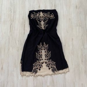 Strapless topshop dress